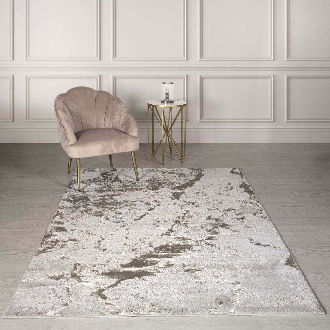 Aurora Abstract High Shine Rug - Strata AU16