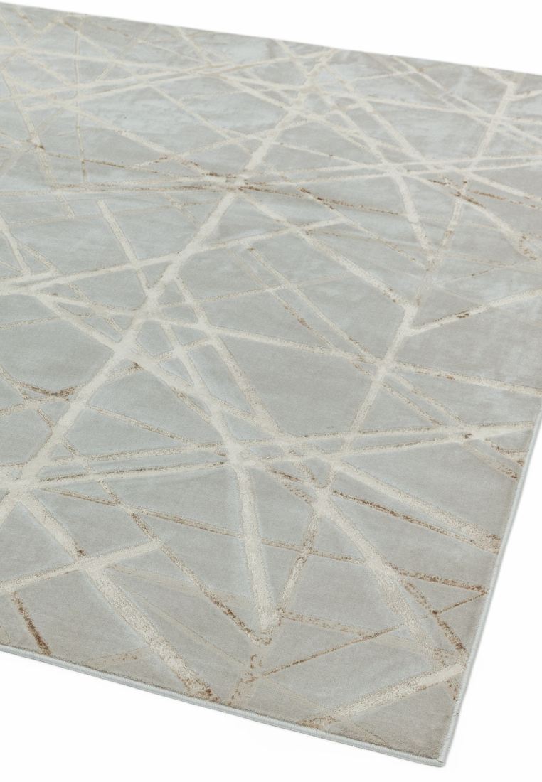 Aurora Geometric High Shine Rug - Mica AU13