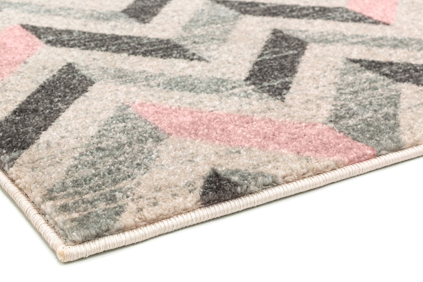 Colt Bold Geometric Rug - Chevron Pink CL09