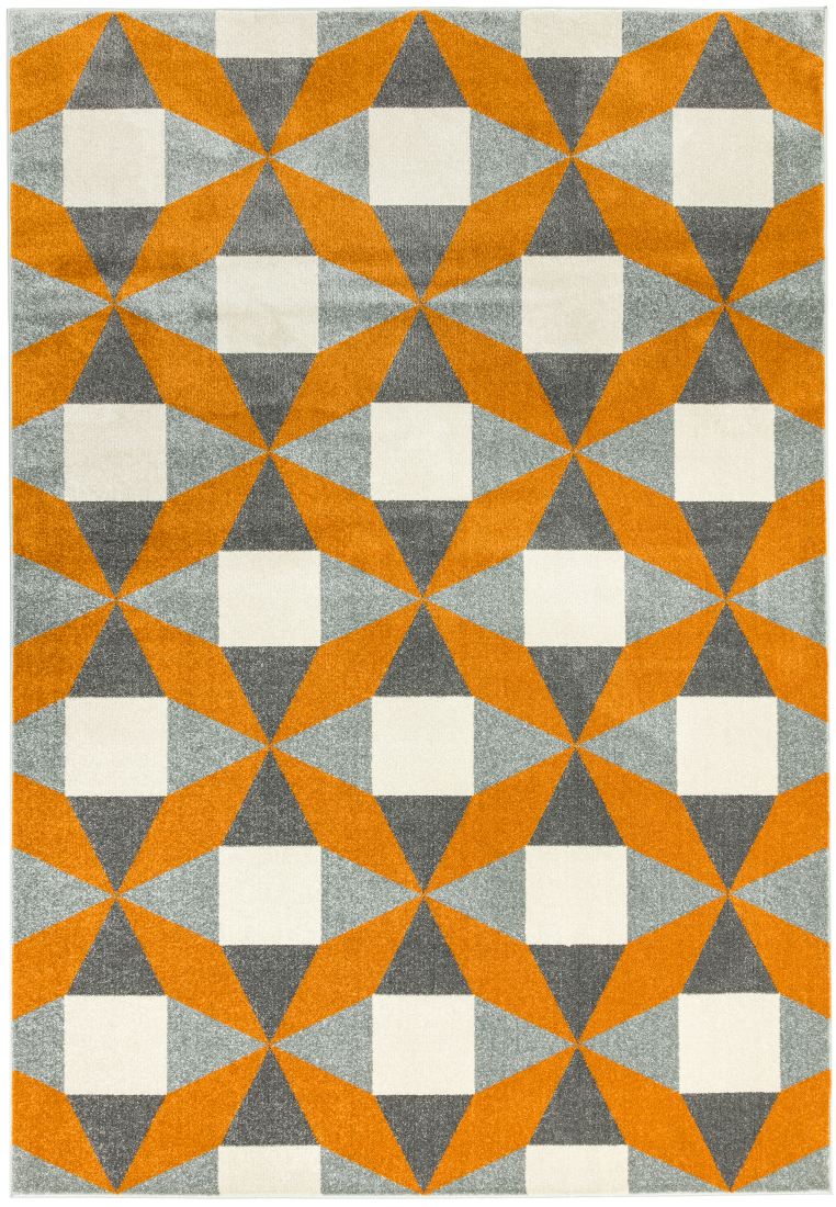 Colt Bold Geometric Rug - Fan Rust Colt Bold Geometric Rug - Fan Rust