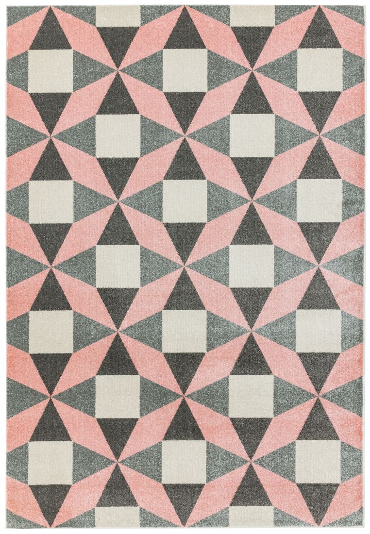 Colt Bold Geometric Rug - Fan Pink CL15