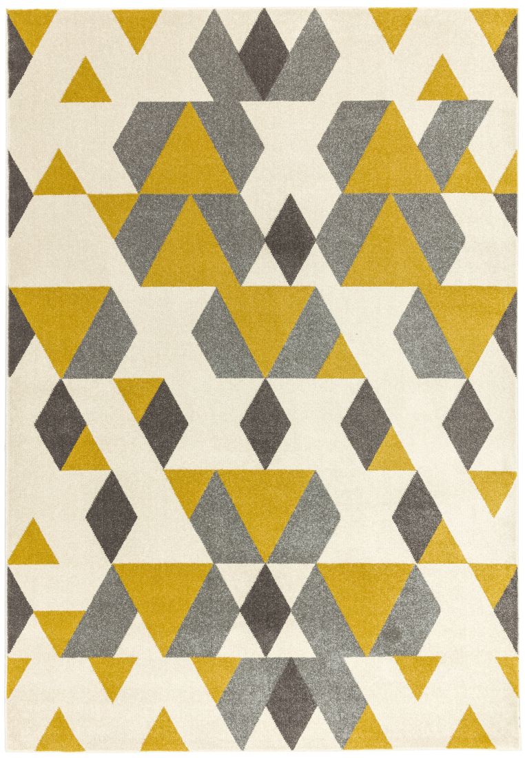 Colt Bold Geometric Rug - Pyramid Mustard CL18