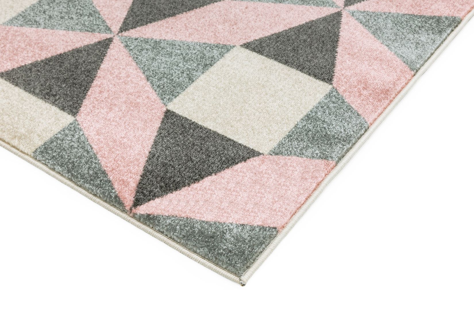 Colt Bold Geometric Rug - Fan Pink CL15