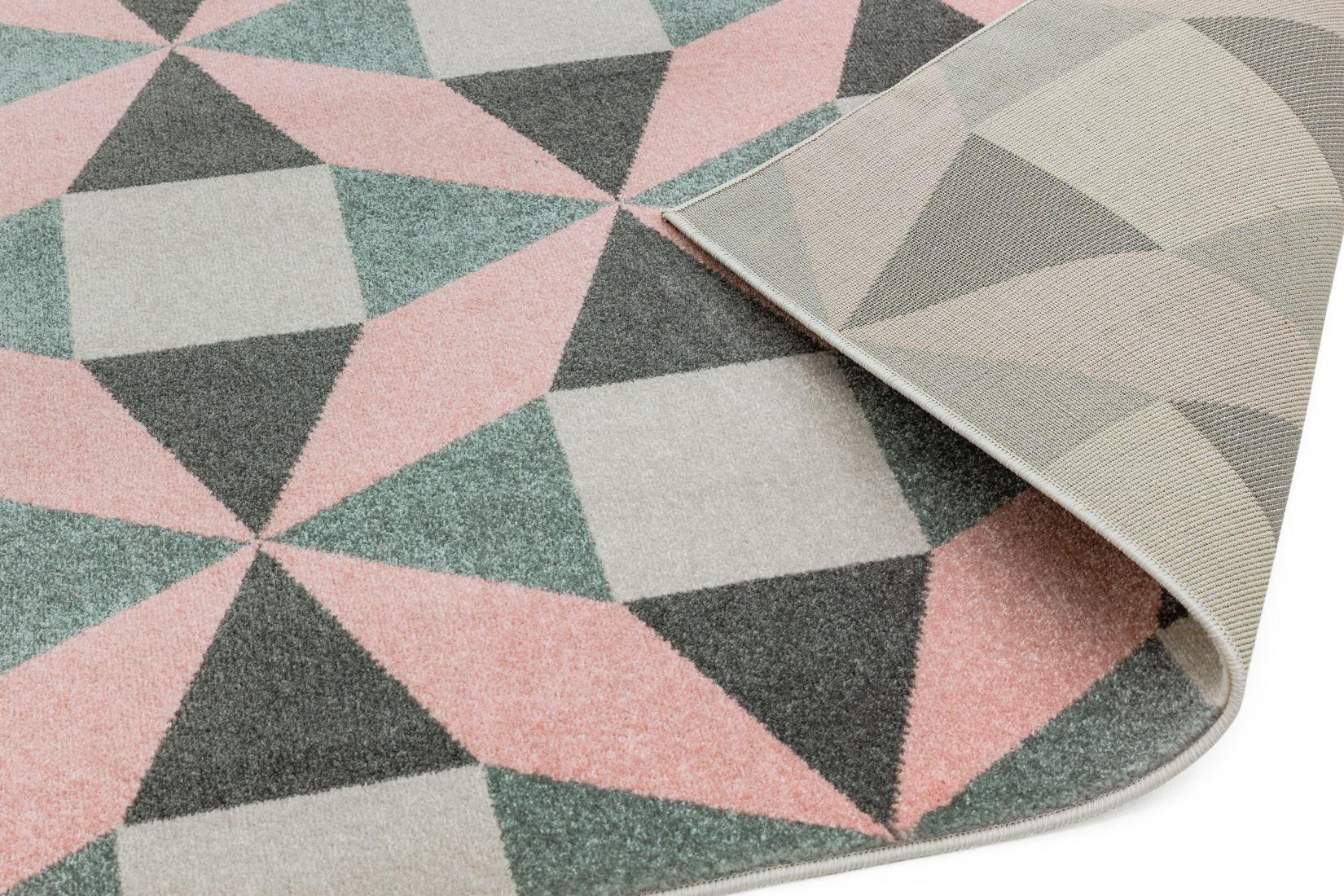 Colt Bold Geometric Rug - Fan Pink CL15