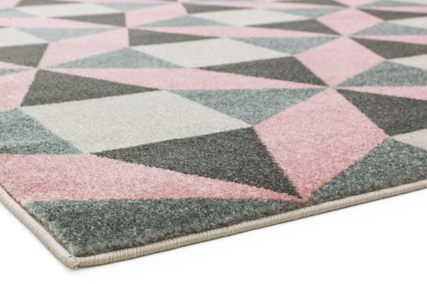 Colt Bold Geometric Rug - Fan Pink CL15