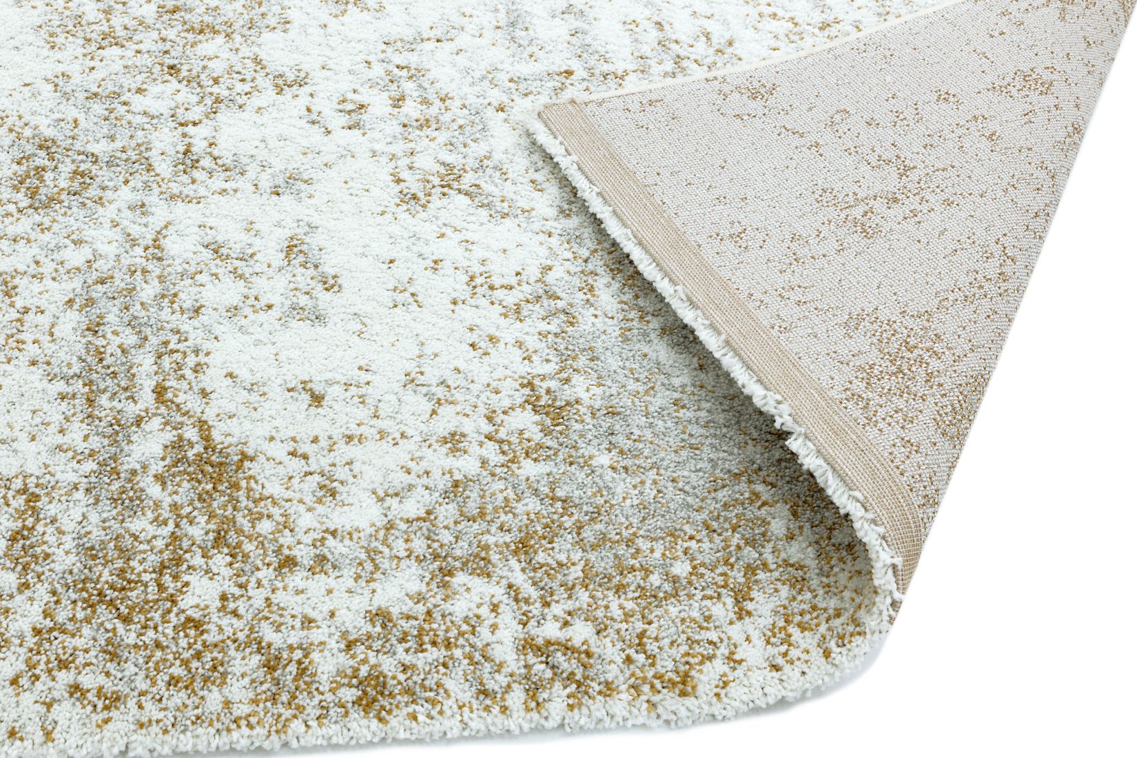 Dream Soft Touch Shaggy Rug - Cream Gold DM10