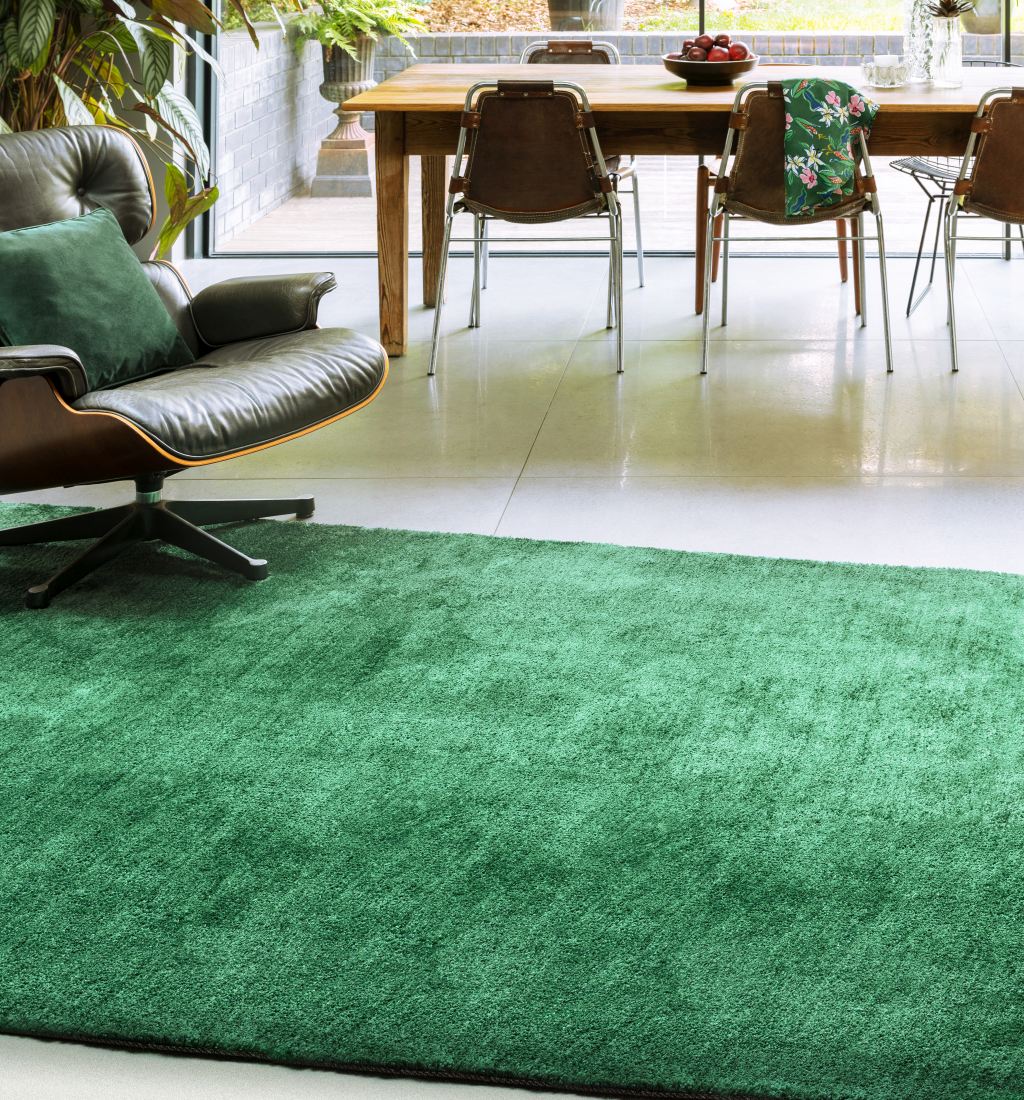 Milo Soft Lustrous Rug - Green Milo Soft Lustrous Rug - Green