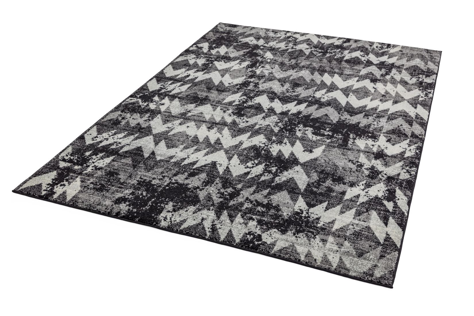 Nova Modern Hardwearing Rug - Chevron Black NV28 Nova Modern Hardwearing Rug - Chevron Black NV28
