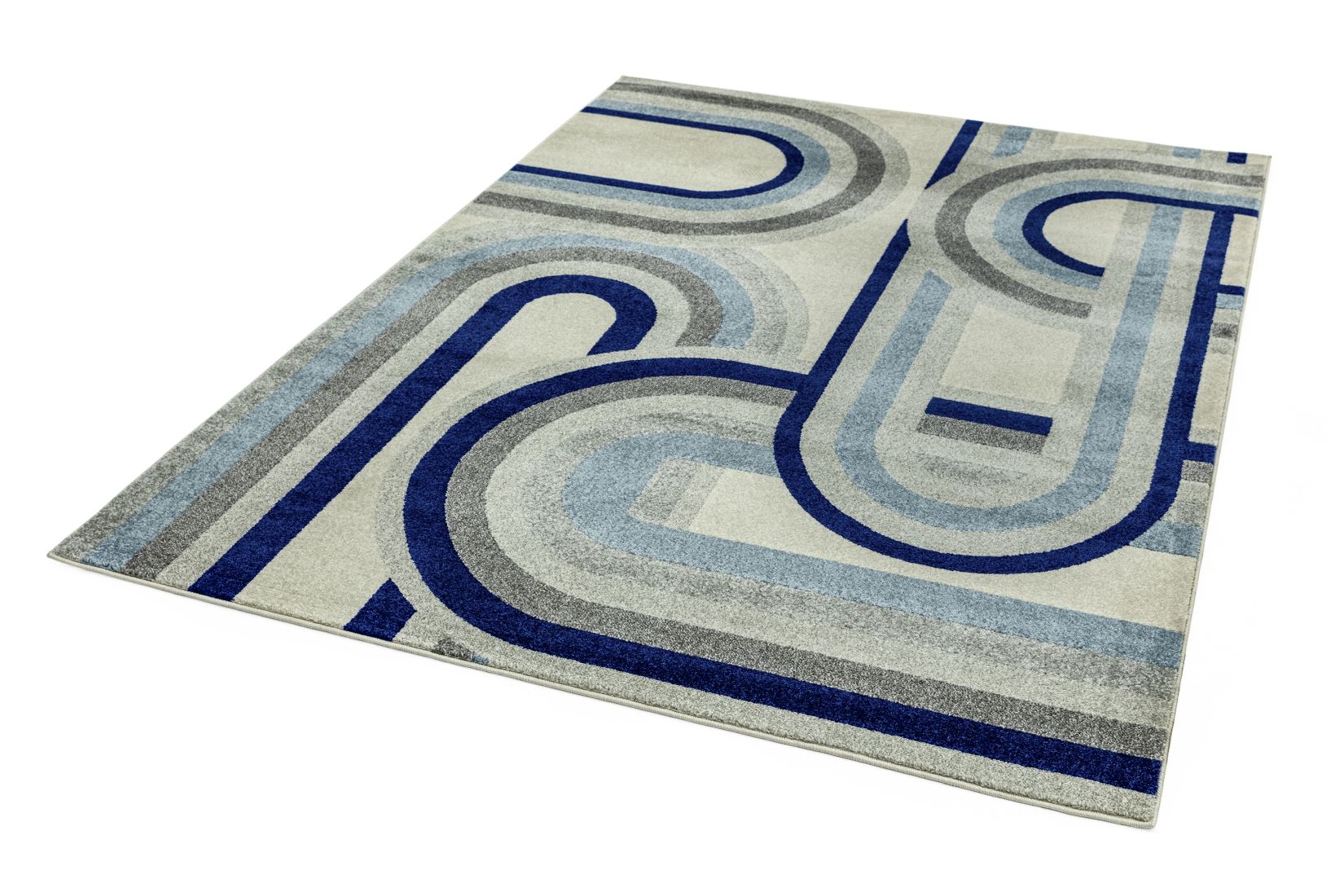 Nova Geometric Rug - Retro Blue NV30