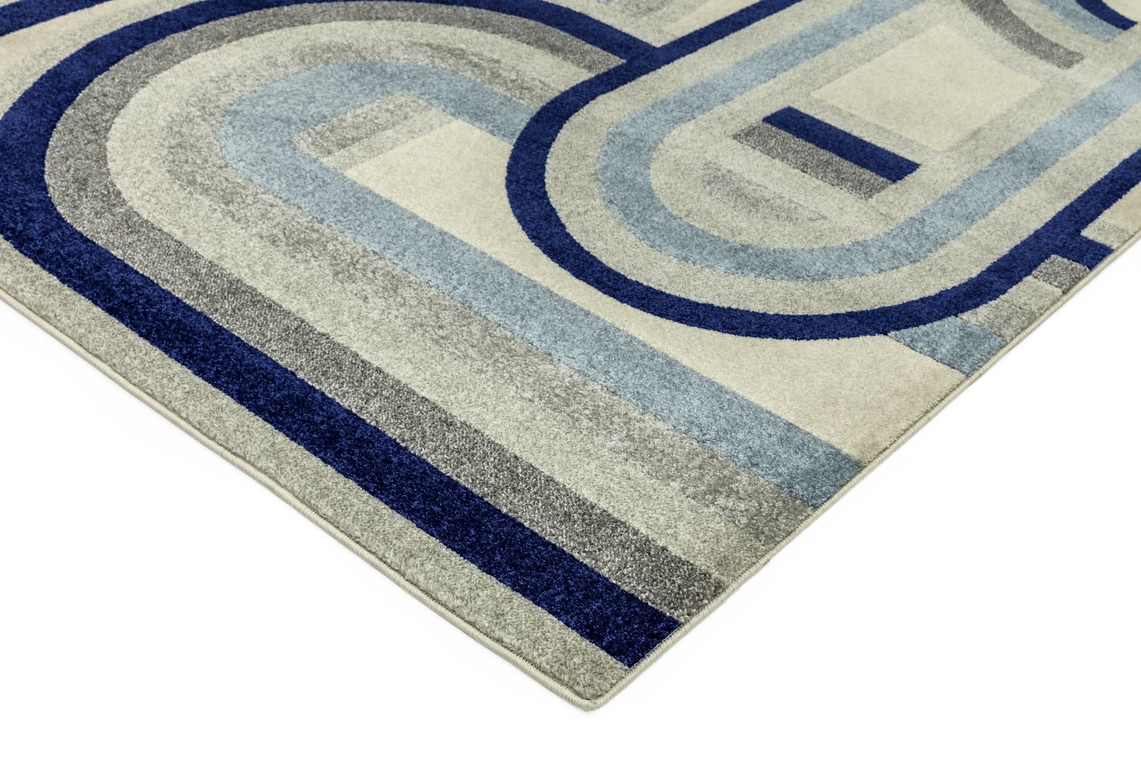 Nova Geometric Rug - Retro Blue NV30