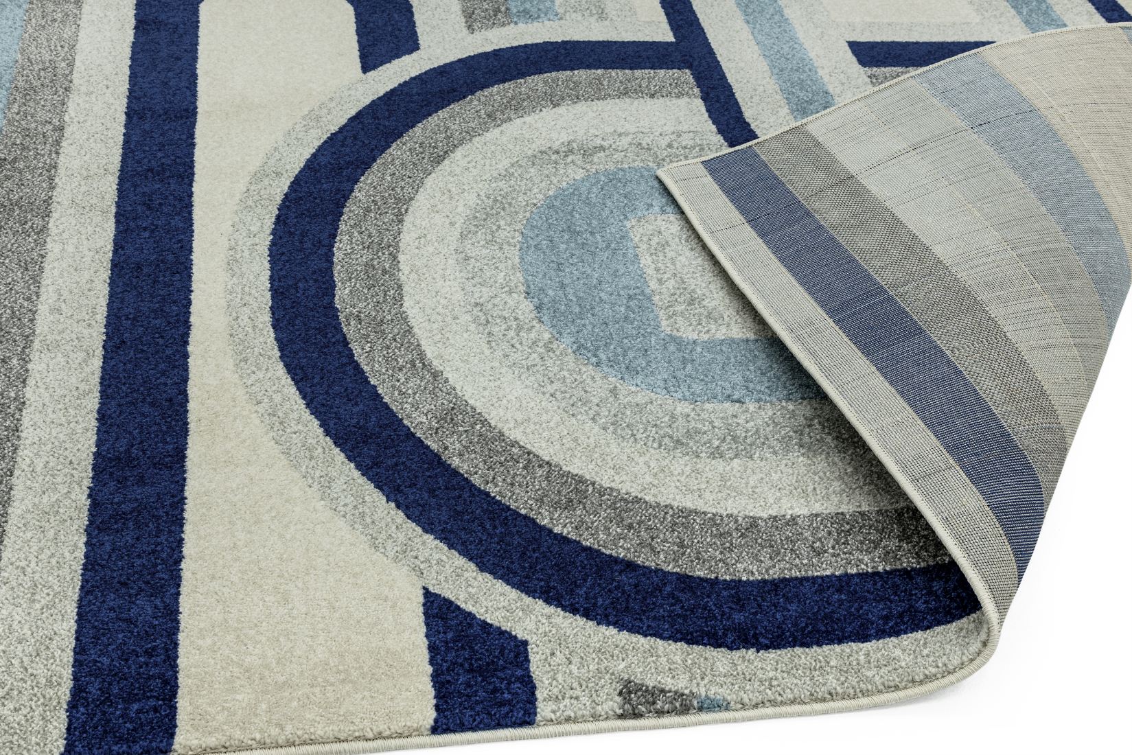 Nova Geometric Rug - Retro Blue NV30