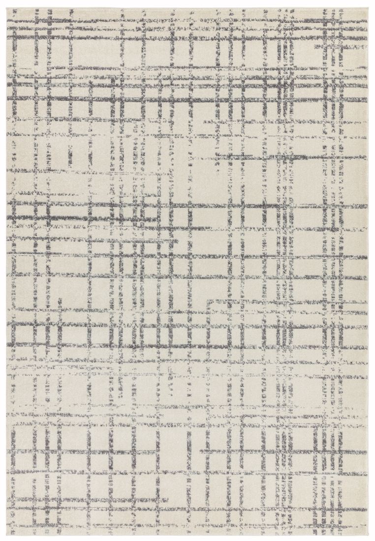 Nova Geometric Rug - Grid Grey NV31