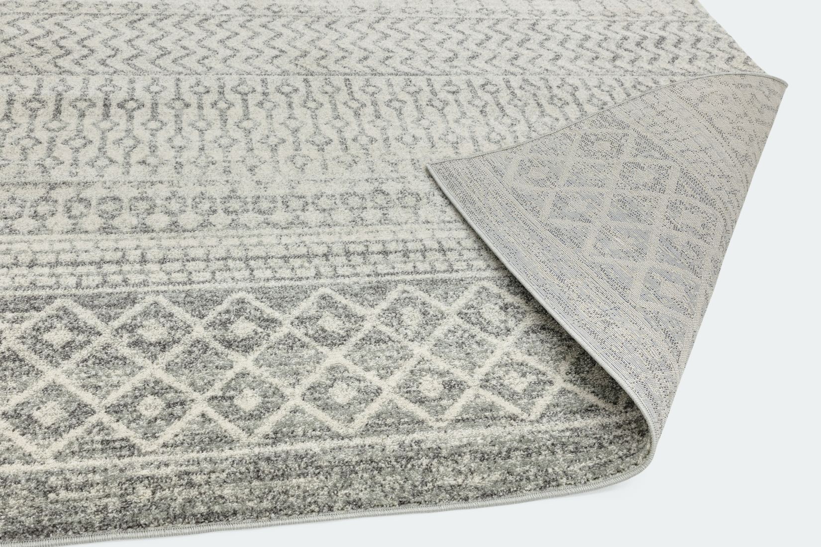 Nova Tribal Rug - Nomadic Aztec Grey NV35