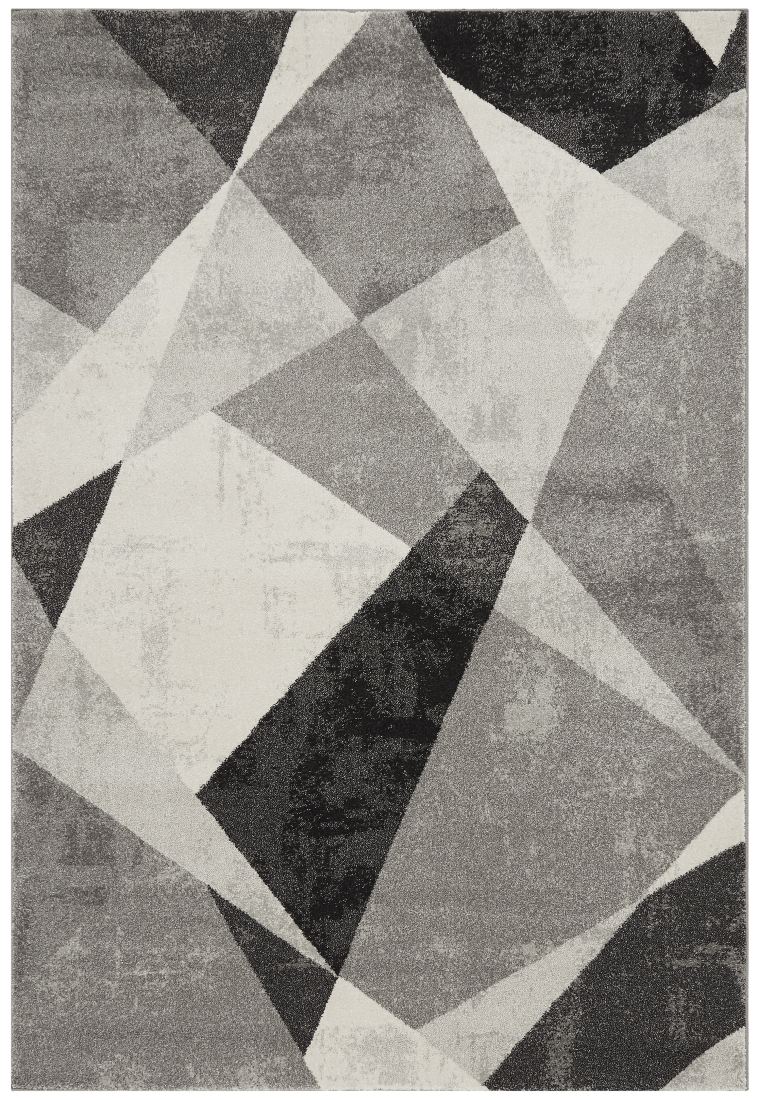 Nova Geometric Rug - Patio Grey NV02