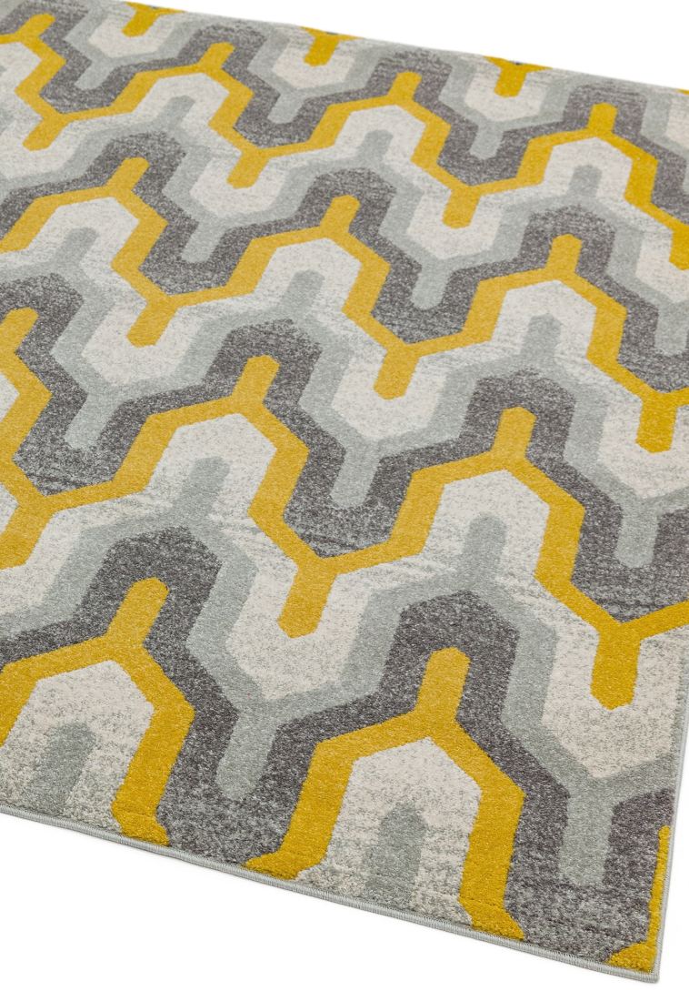 Nova Geometric Rug - Geo Yellow NV14