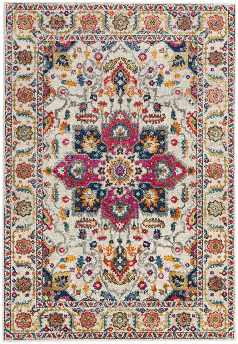 Nova Traditional Rug - Persian White Multi NV24