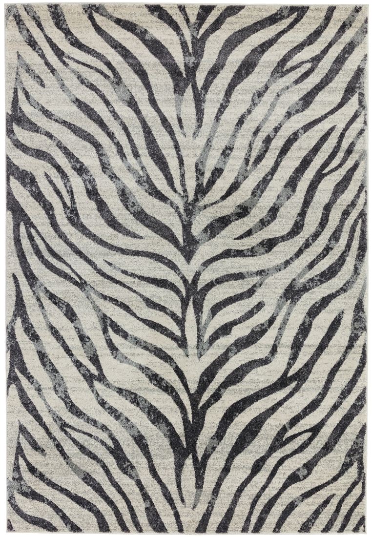 Nova Animal Print  Hardwearing Rug - Zebra NV27
