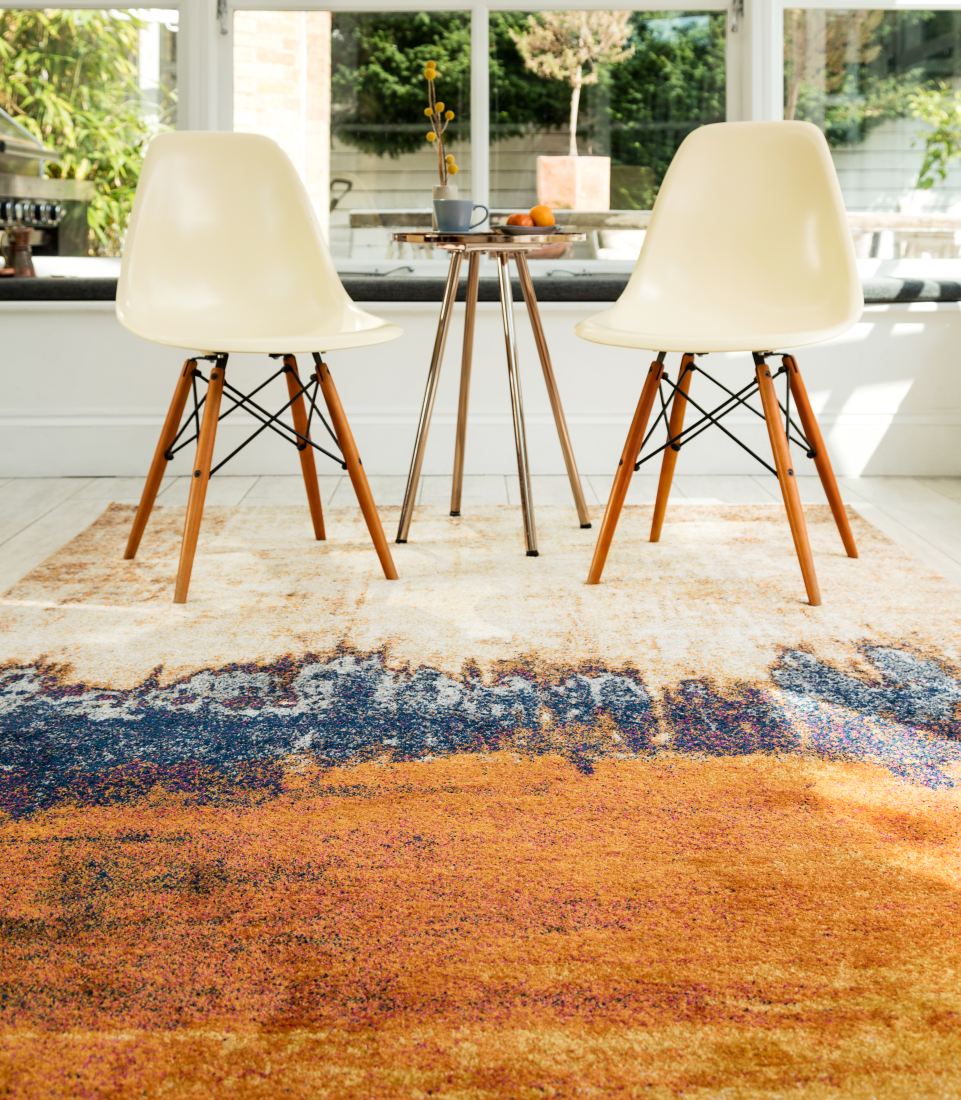 Nova Abstract Rug - Distress Orange NV04