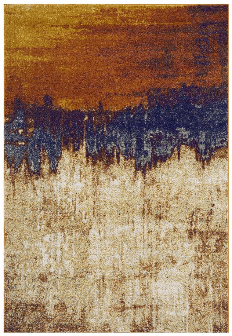 Nova Abstract Rug - Distress Orange NV04