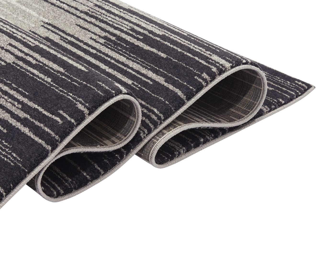 Nova Distressed Hardwearing Rug - Ombre Grey NV13