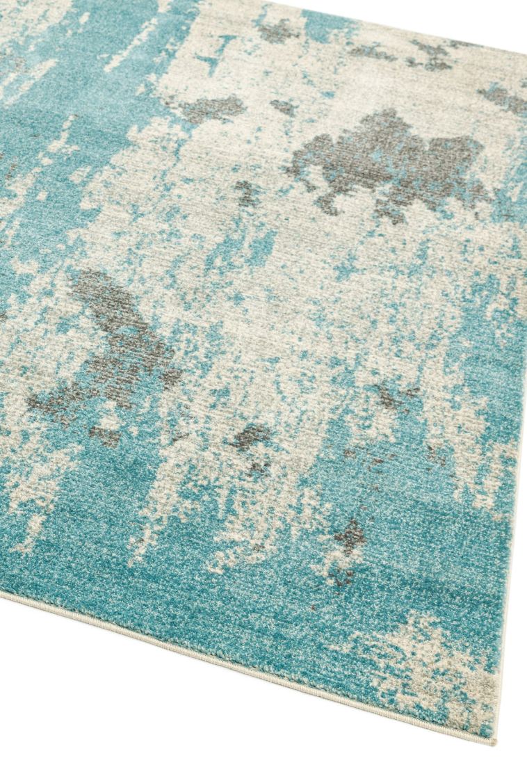 Nova Abstract Rug - Painterly Duck Egg NV15