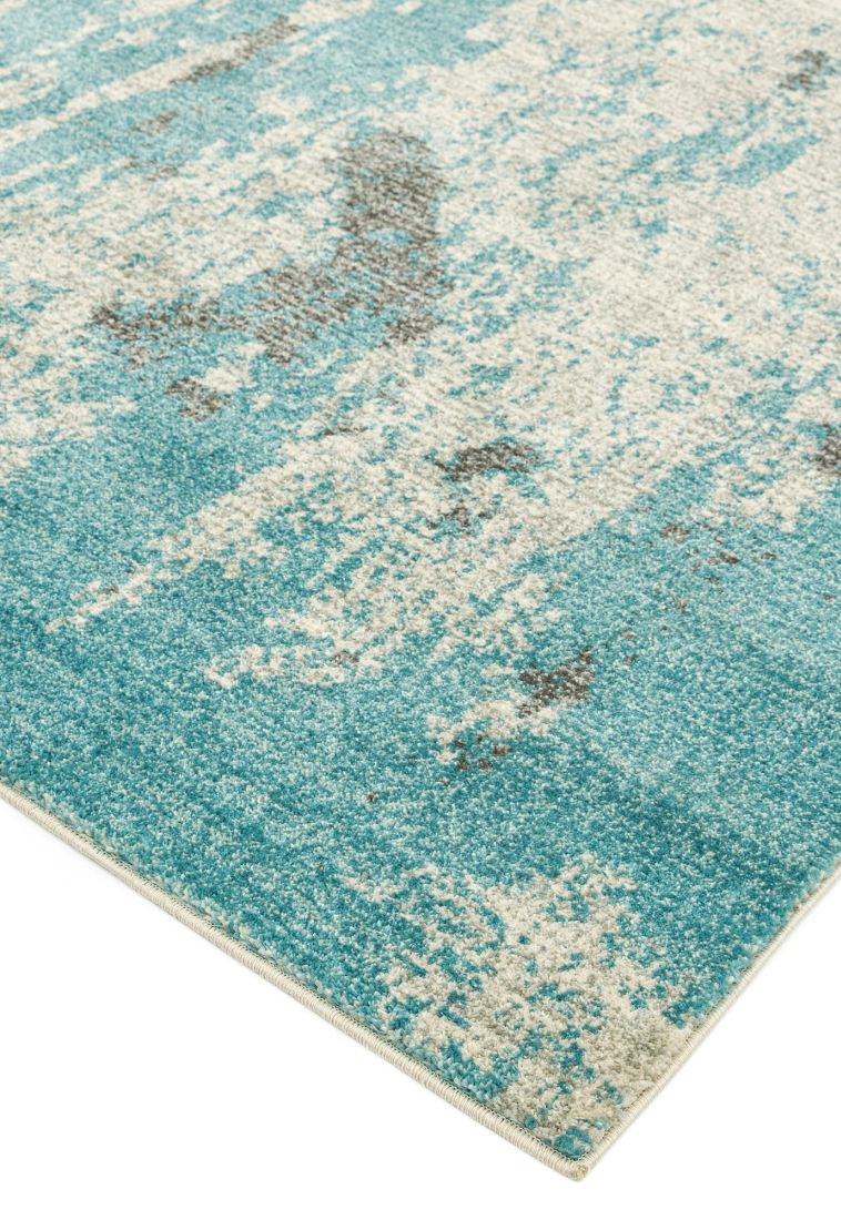 Nova Abstract Rug - Painterly Duck Egg NV15