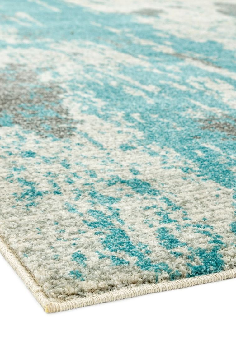 Nova Abstract Rug - Painterly Duck Egg NV15