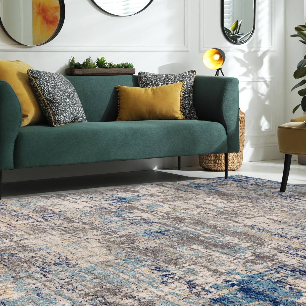 Nova Abstract Rug - Illusion Blue NV40