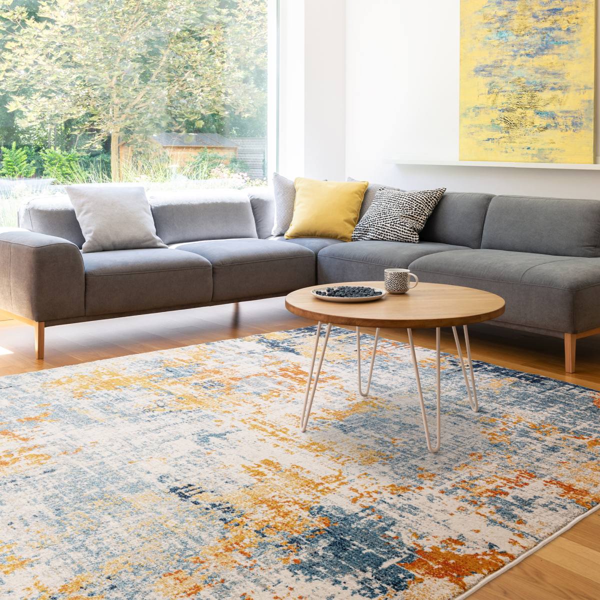 Nova Abstract Rug - Illusion Ochre NV39