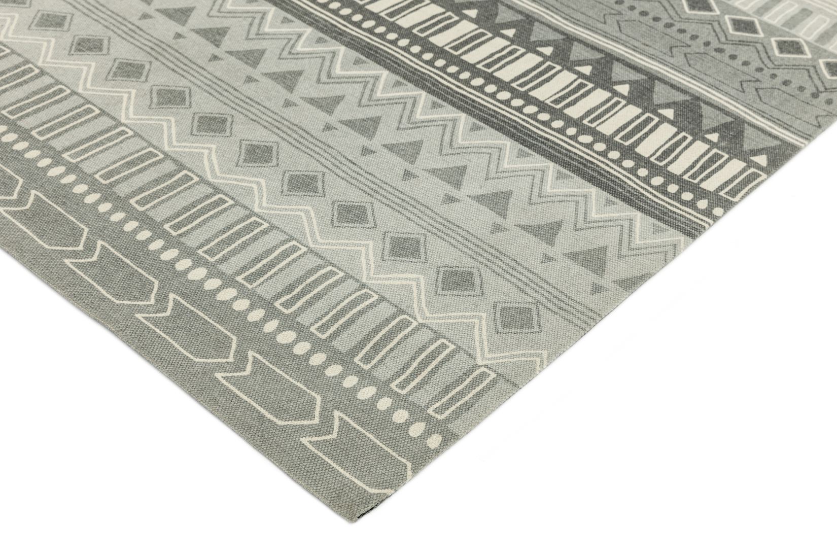 Onix Cotton Rug - Tribal Mix Grey Onix Cotton Rug - Tribal Mix Grey