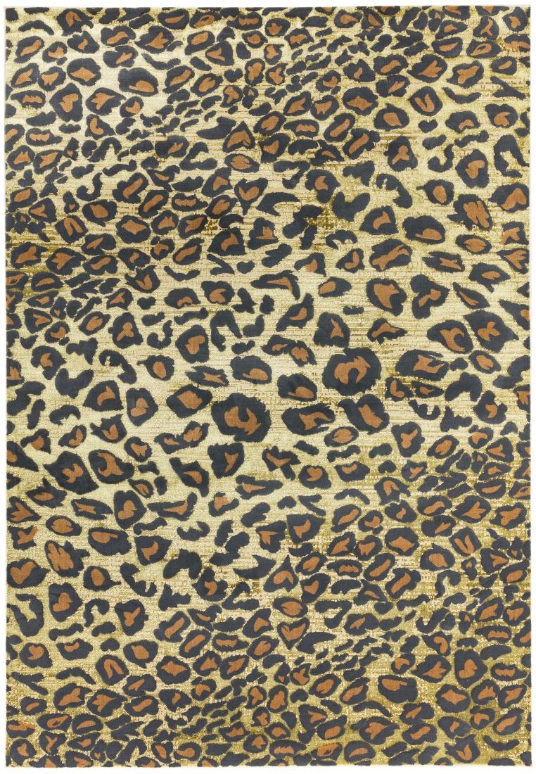 Quantum High Shine Animal Print Rug - Leopard QU01