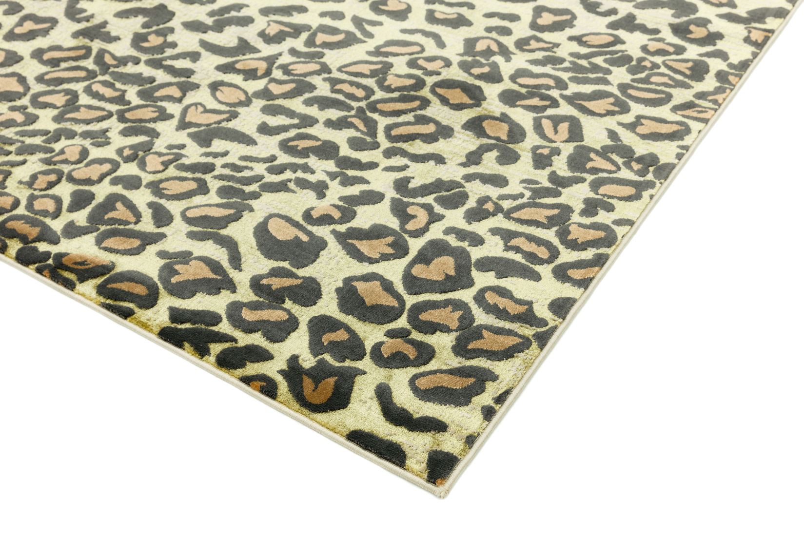 Quantum High Shine Animal Print Rug - Leopard QU01