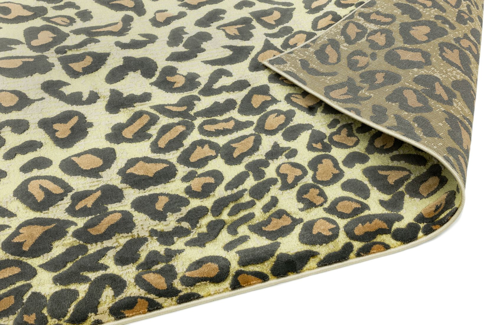 Quantum High Shine Animal Print Rug - Leopard QU01