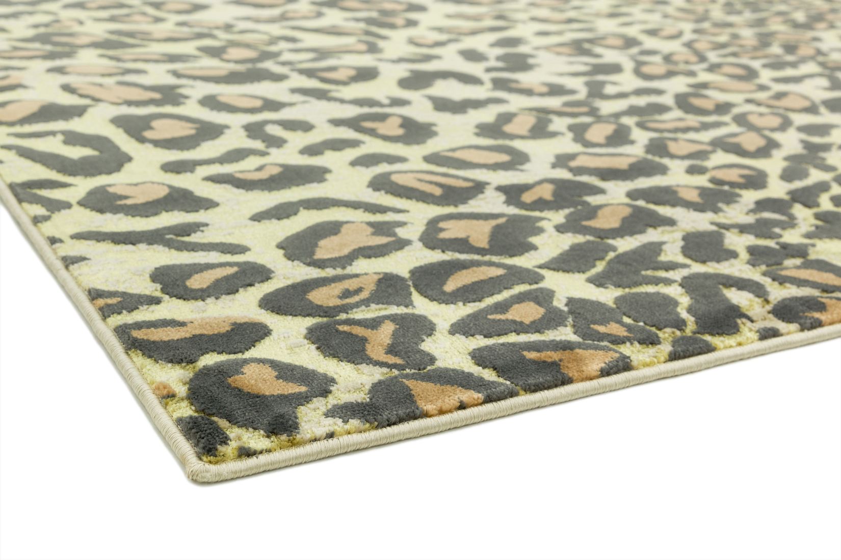 Quantum High Shine Animal Print Rug - Leopard QU01