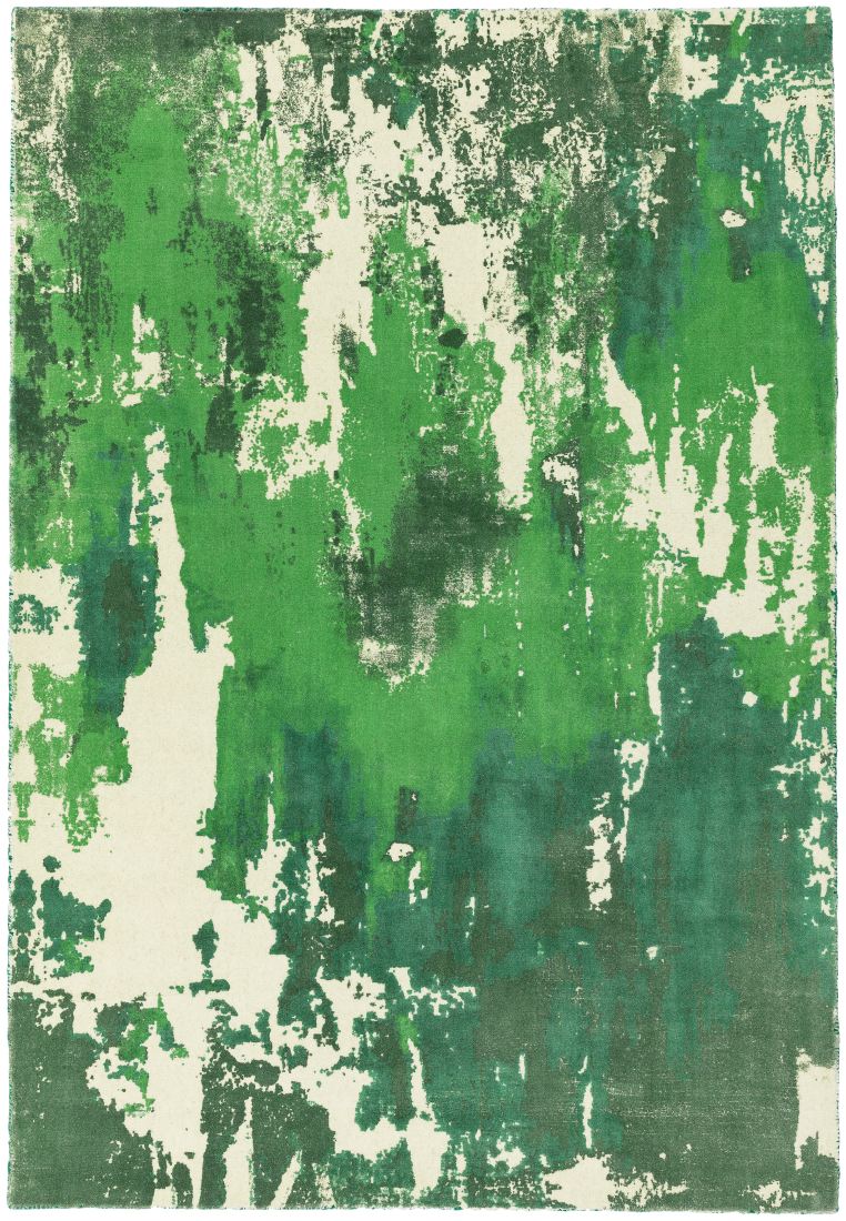 Saturn Abstract Wool Rug - Green Saturn Abstract Wool Rug - Green