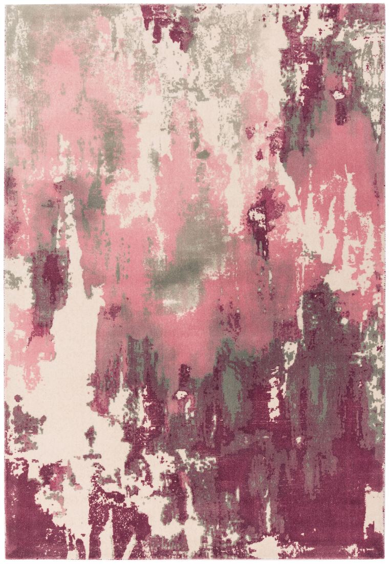 Saturn Abstract Wool Rug - Pink Saturn Abstract Wool Rug - Pink