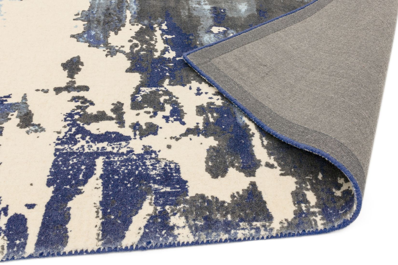 Saturn Abstract Wool Rug - Blue