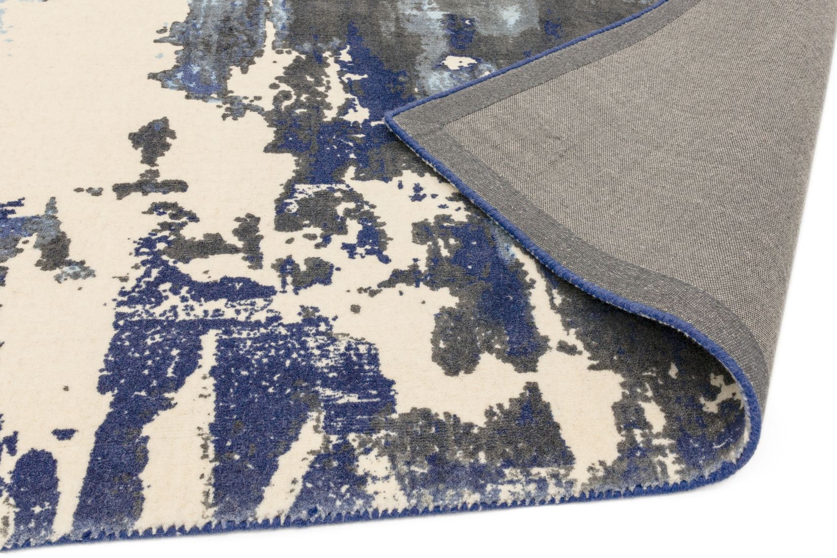 Saturn Abstract Wool Rug - Blue Saturn Abstract Wool Rug - Blue