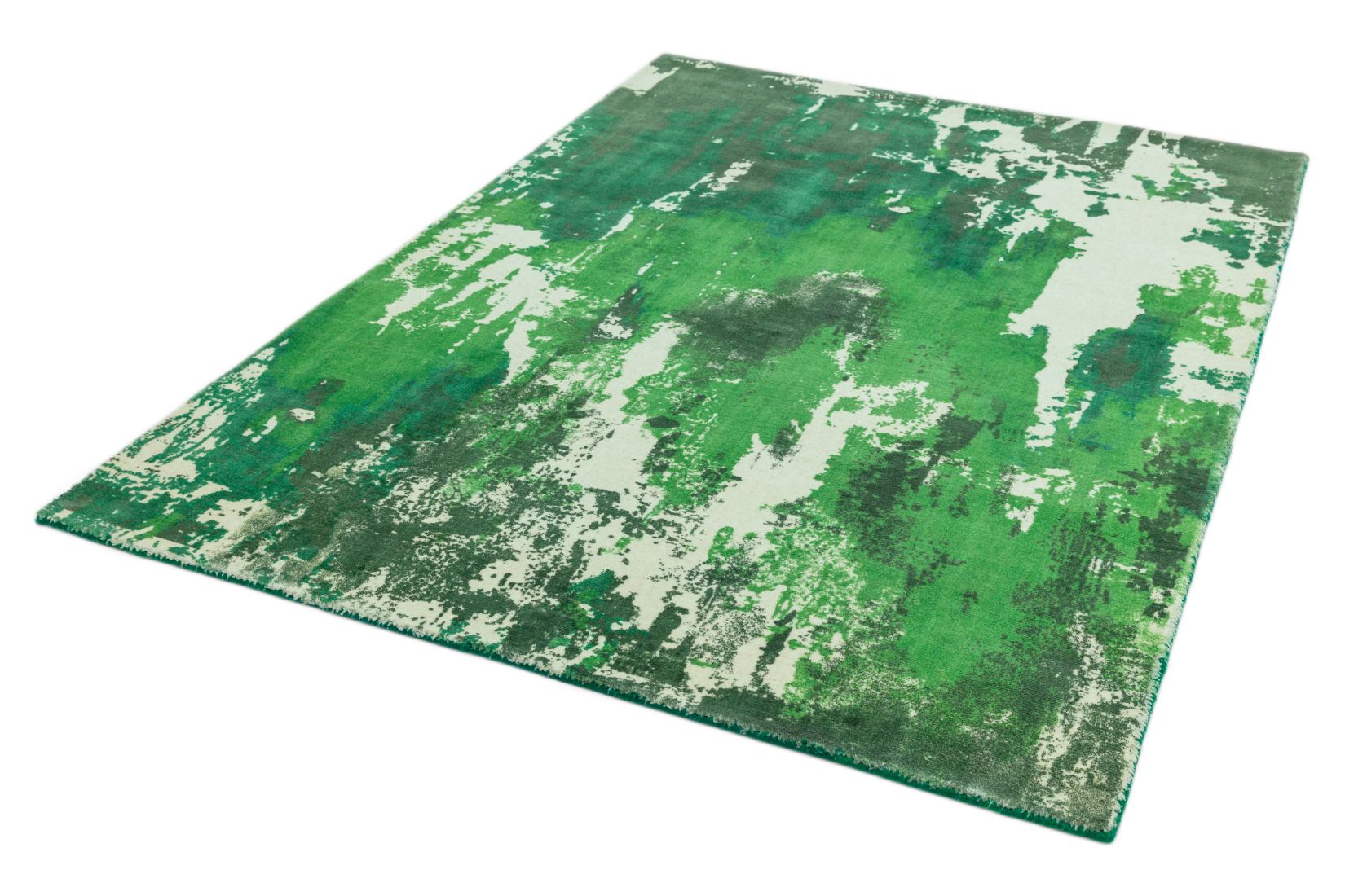 Saturn Abstract Wool Rug - Green Saturn Abstract Wool Rug - Green