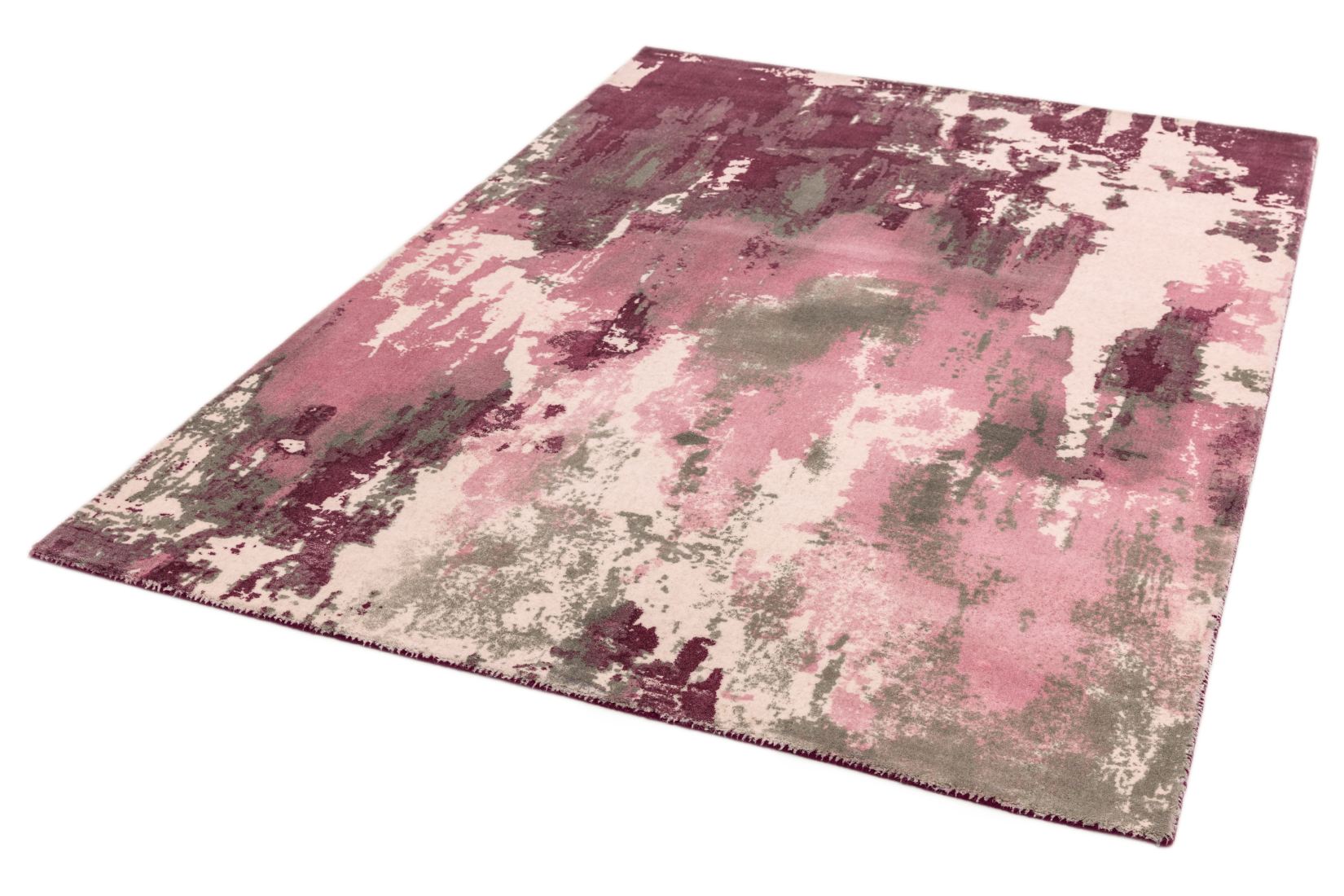 Saturn Abstract Wool Rug - Pink Saturn Abstract Wool Rug - Pink