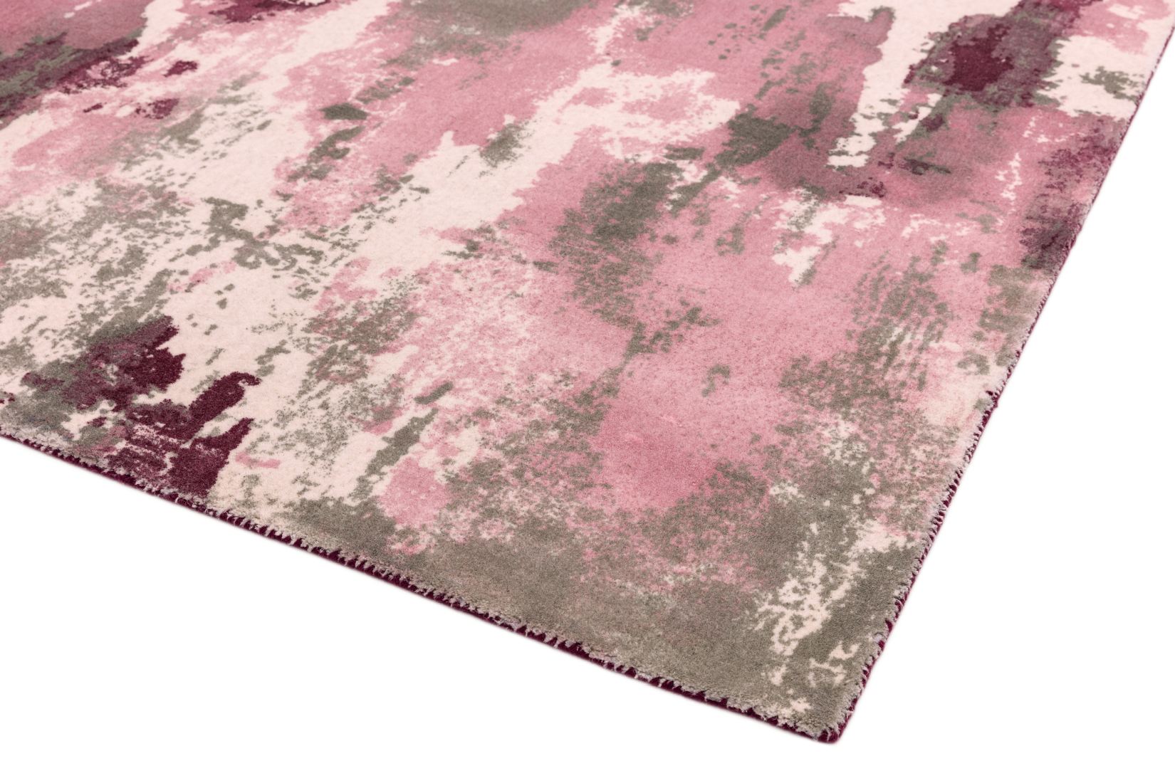 Saturn Abstract Wool Rug - Pink