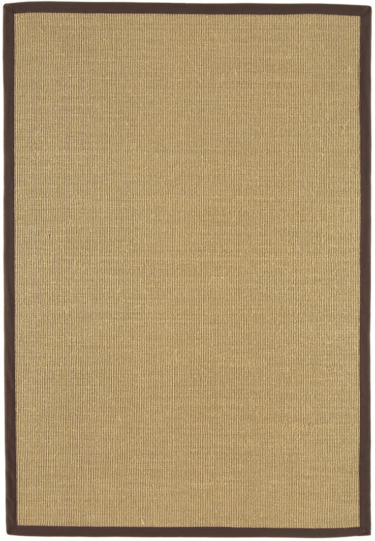 Sisal Anti Slip Hardwearing Rug - Linen/Chocolate