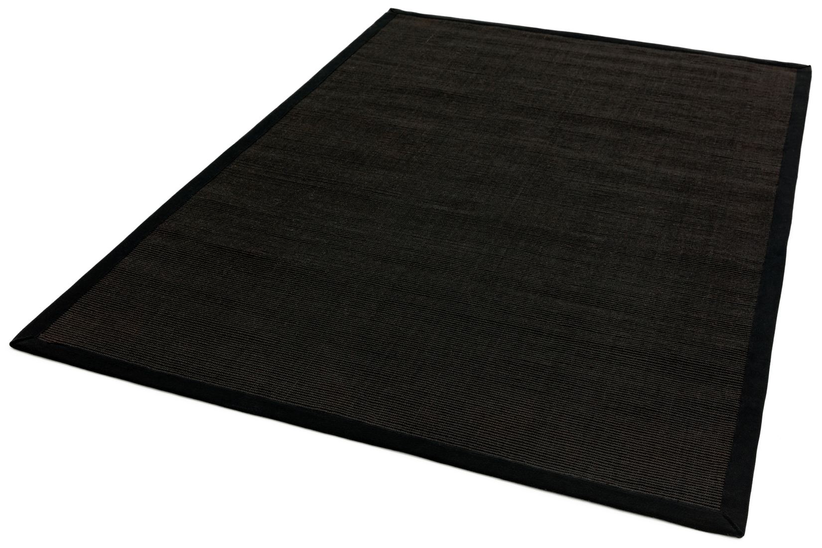 Sisal Anti Slip Hardwearing Rug - Black/Black