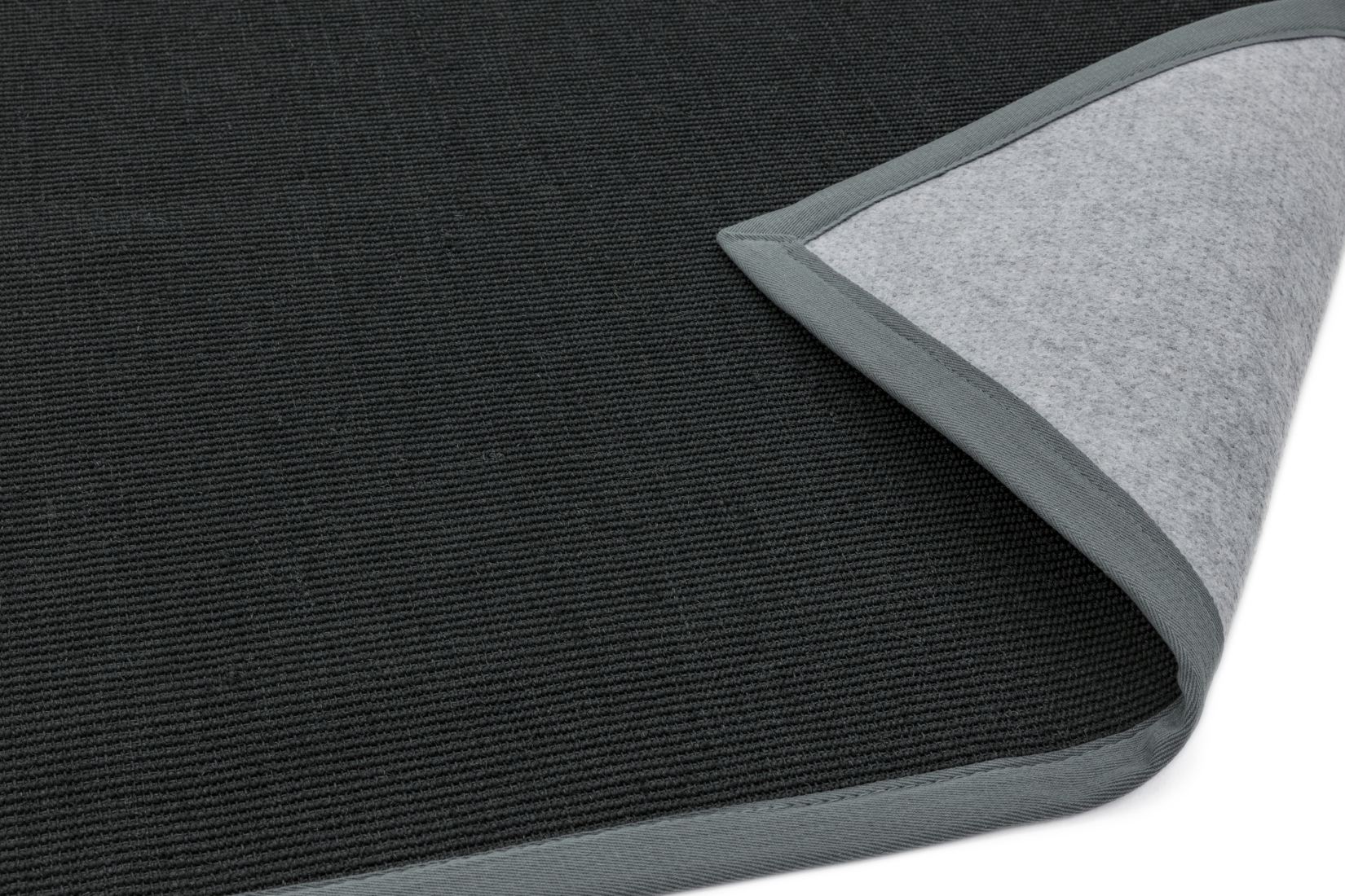 Sisal Anti Slip Hardwearing Rug - Black/Grey Sisal Anti Slip Hardwearing Rug - Black/Grey