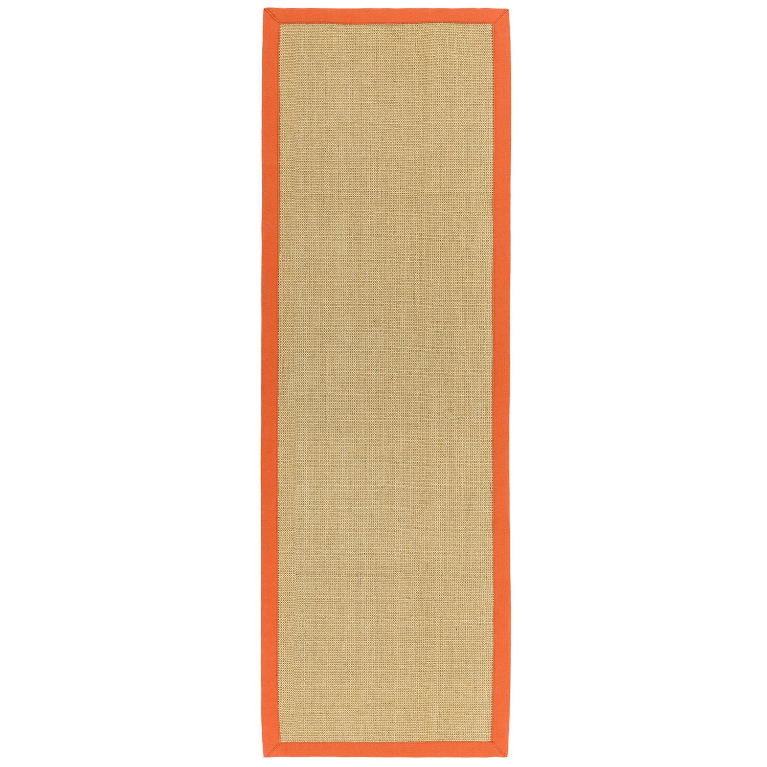 Sisal Anti Slip Hardwearing Rug - Linen/Orange Sisal Anti Slip Hardwearing Rug - Linen/Orange