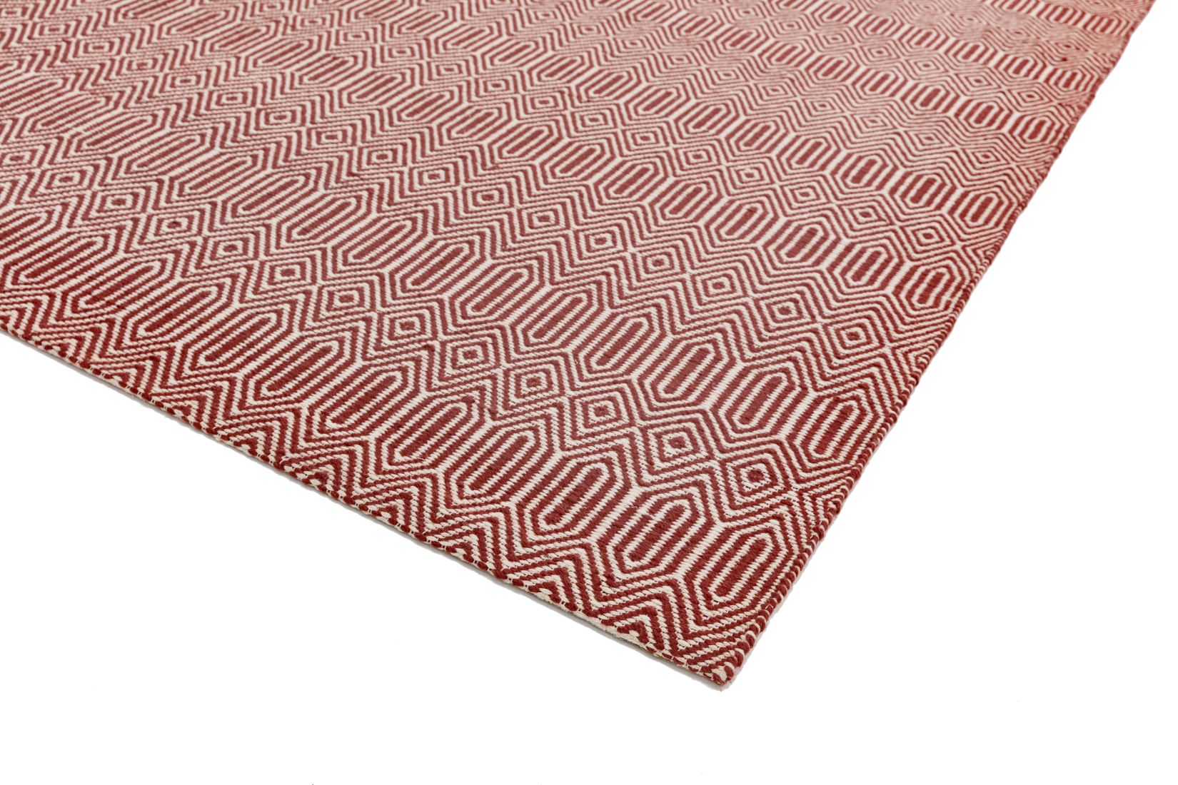 Sloan Geometric Flatweave Cotton Rug - Marsala Sloan Geometric Flatweave Cotton Rug - Marsala