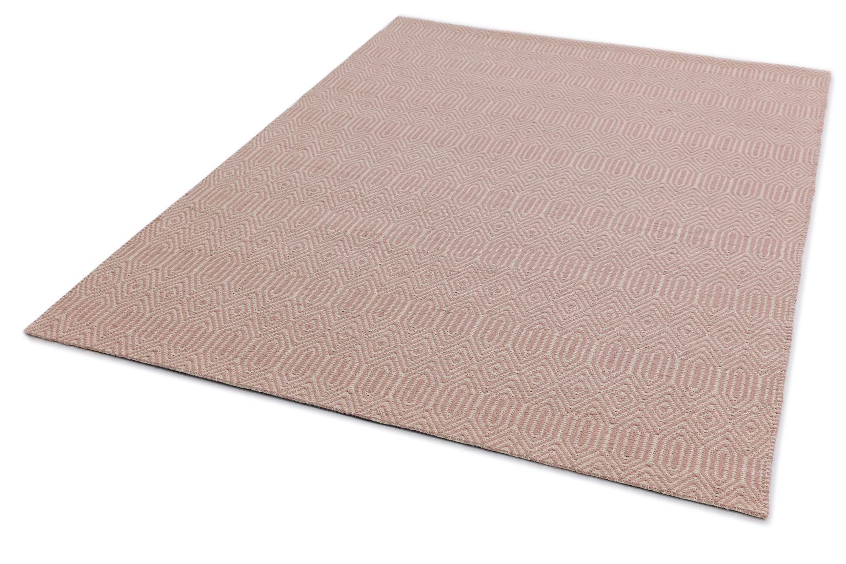 Sloan Geometric Flatweave Cotton Rug - Pink