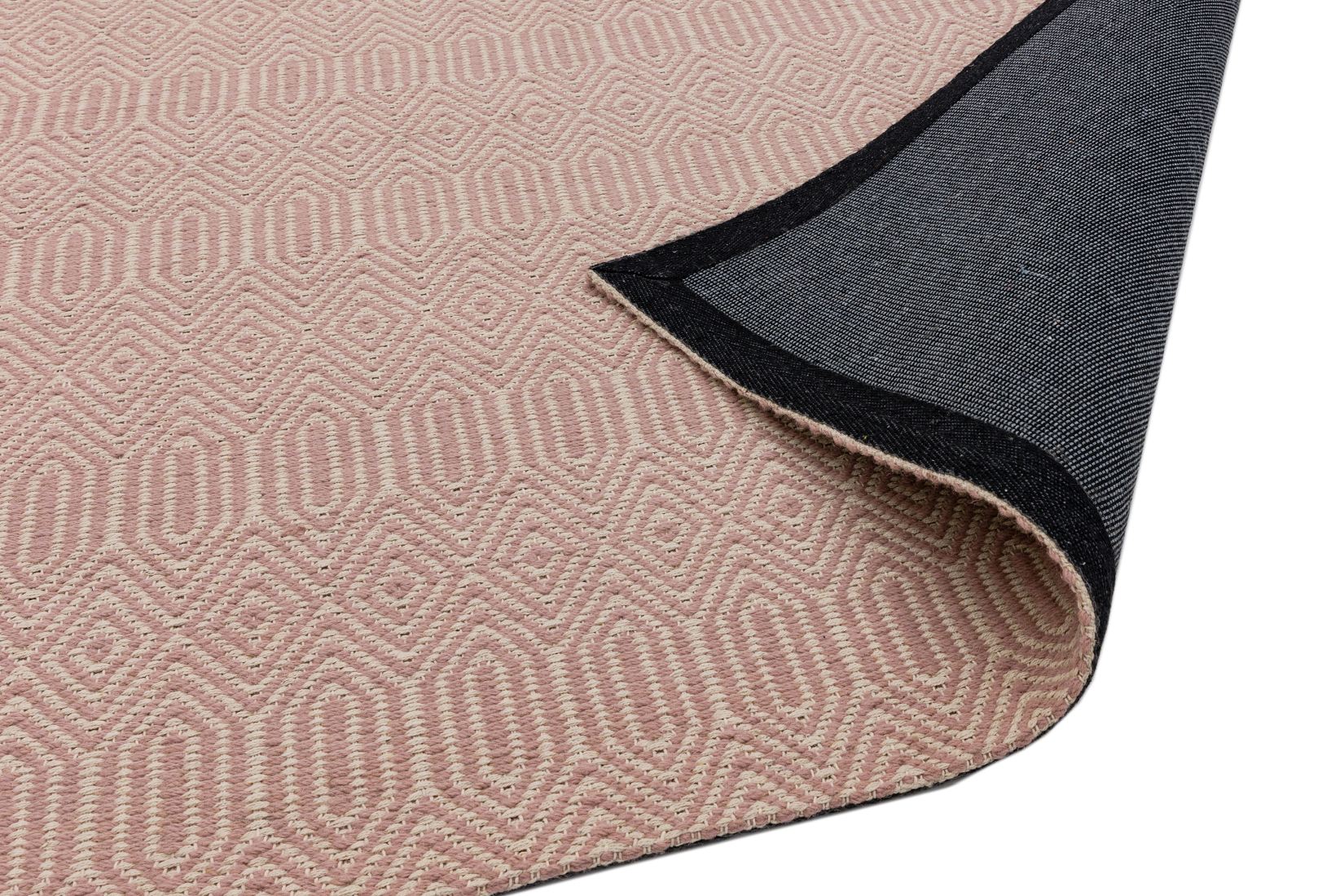 Sloan Geometric Flatweave Cotton Rug - Pink