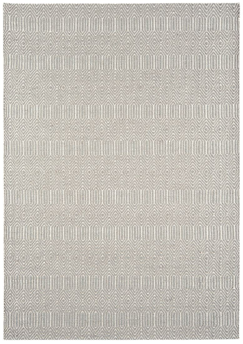 Sloan Geometric Flatweave Cotton Rug - Silver