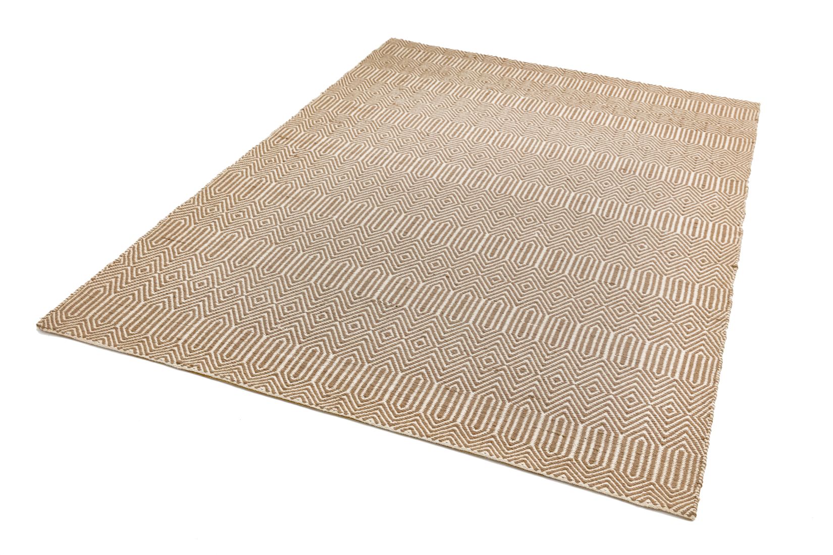 Sloan Geometric Flatweave Cotton Rug - Taupe